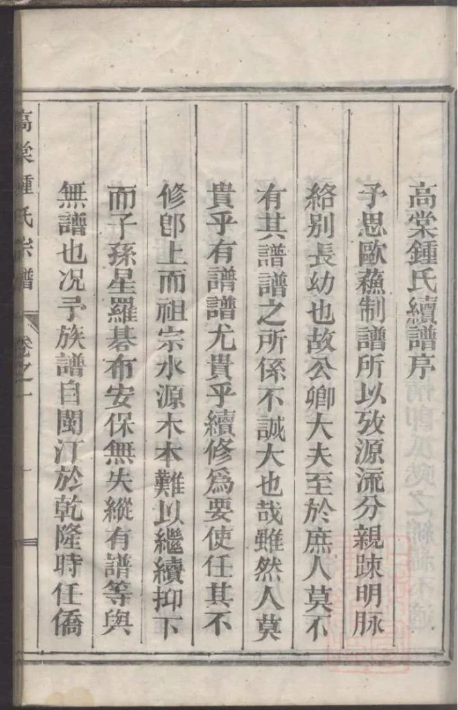 图片[1]-浙江丽水遂昌县高棠钟氏宗谱电子版PDF下载-中华家谱网
