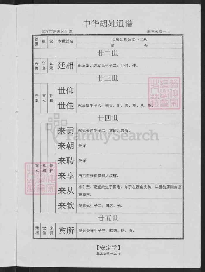 图片[6]-中华胡姓通谱湖北武汉新洲分谱（安定堂）PDF下载-中华家谱网