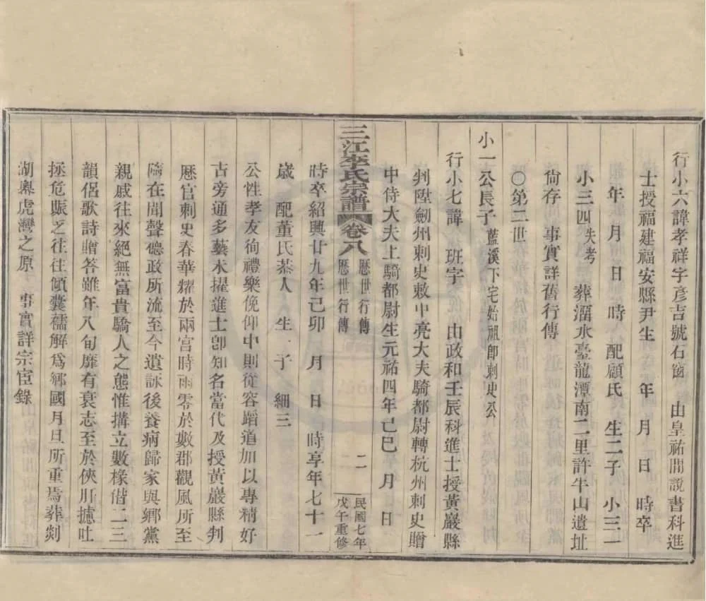 图片[8]-浙江余姚三江李氏宗谱（民国7年本）电子版PDF下载-中华家谱网