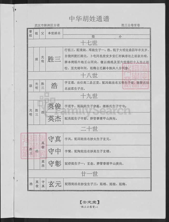 图片[4]-中华胡姓通谱湖北武汉新洲分谱（安定堂）PDF下载-中华家谱网