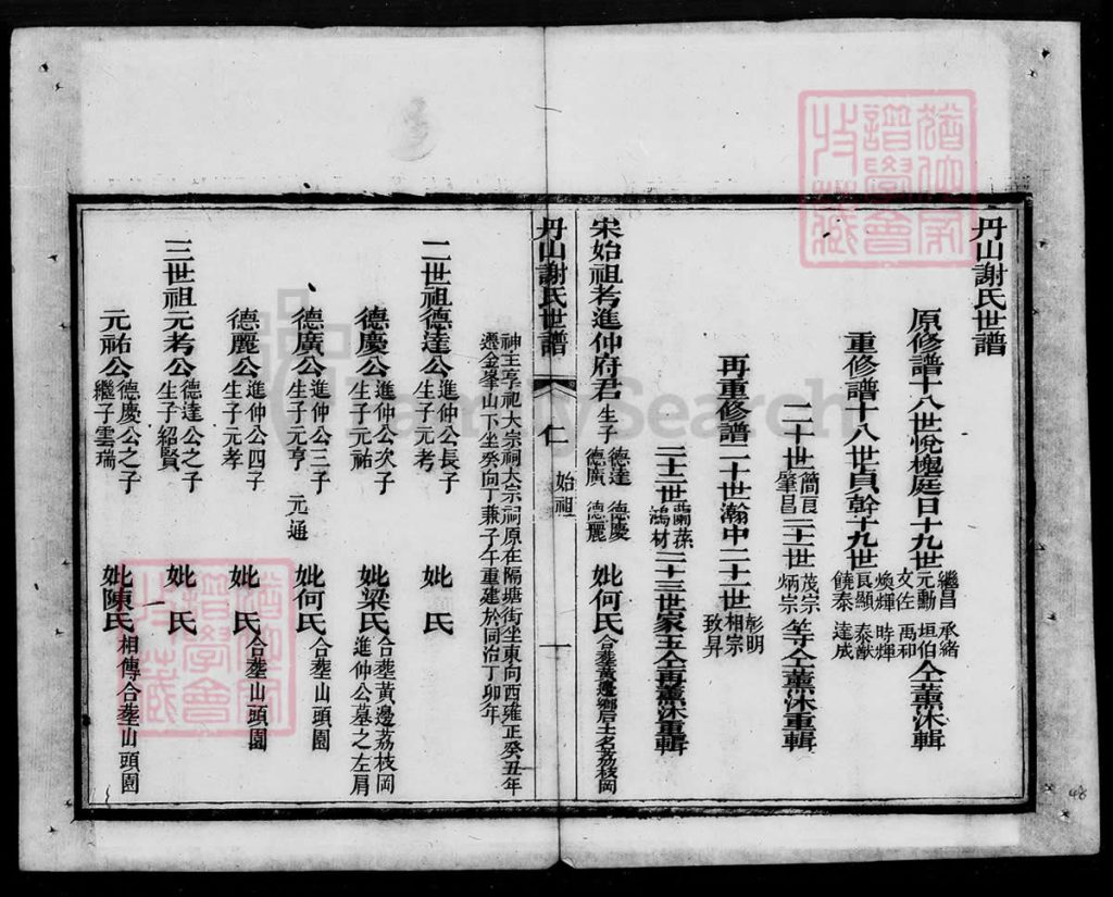 图片[4]-广东佛山南海区丹山谢氏世谱PDF下载-中华家谱网