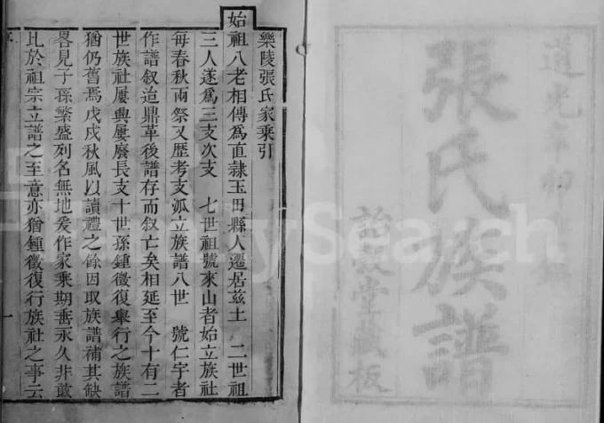 山东乐陵张氏族谱（诒谷堂）-中华家谱网
