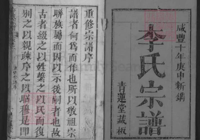 湖北黄冈红安安邑李氏宗谱（青莲堂）-中华家谱网