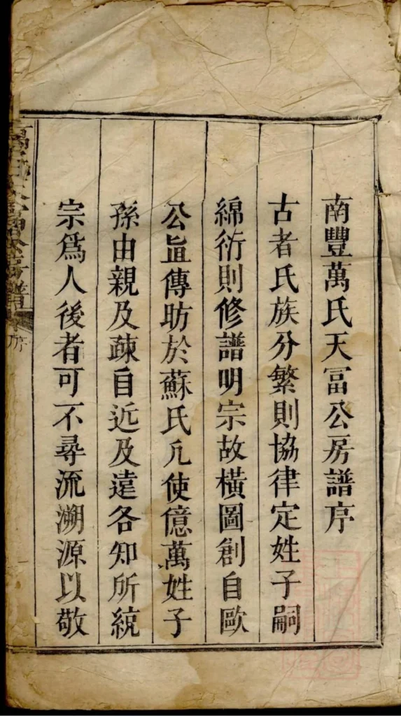 图片[1]-江西抚州南丰万氏天富公房谱电子版PDF下载-中华家谱网
