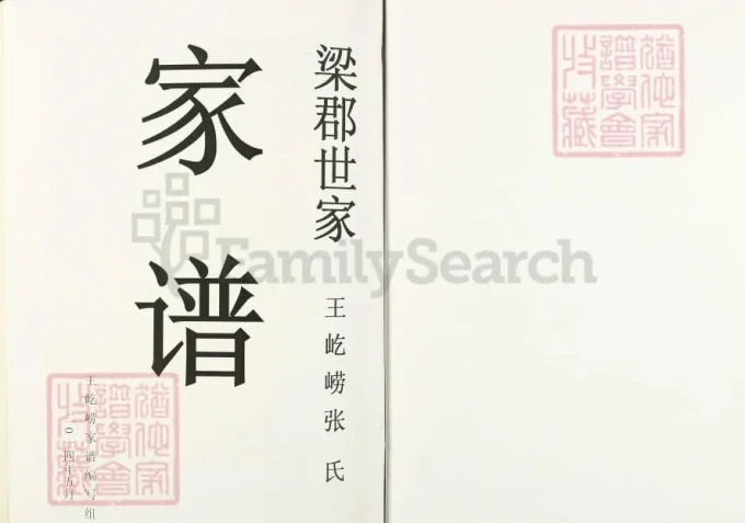 河南巩义王屹崂张氏家谱-中华家谱网