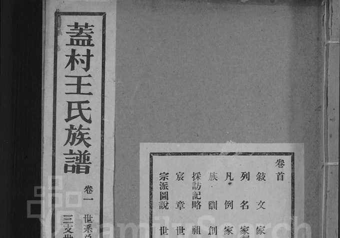 山东滕州古滕盖村王氏族谱-中华家谱网