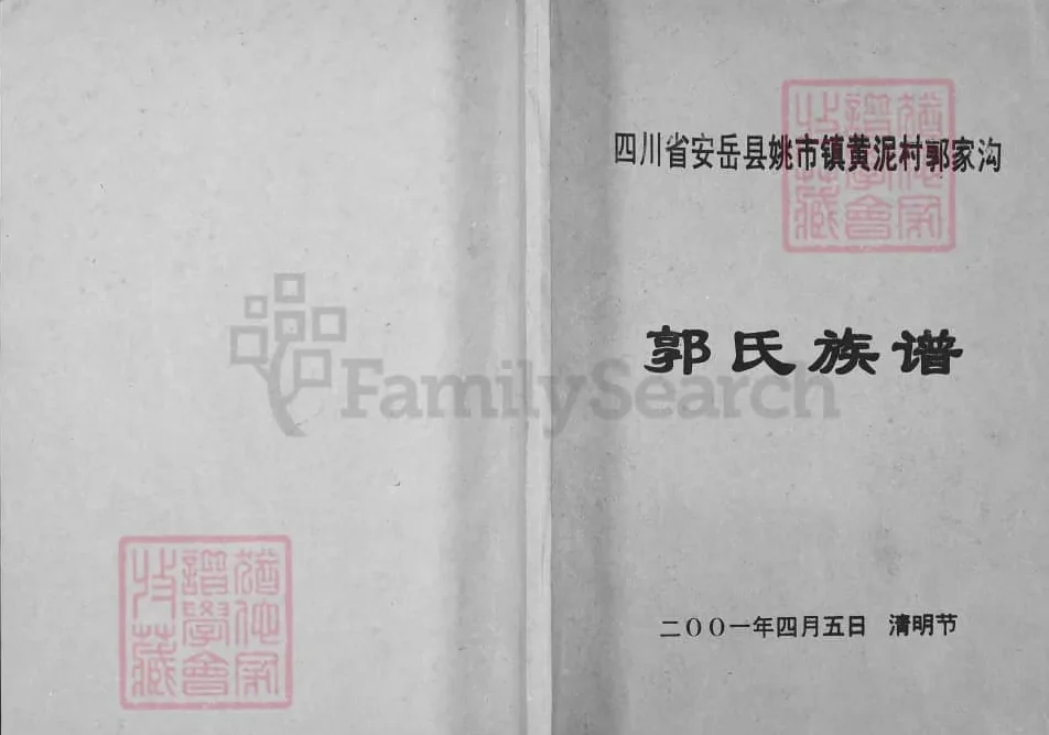 四川资阳安岳郭氏族谱电子版PDF下载-中华家谱网
