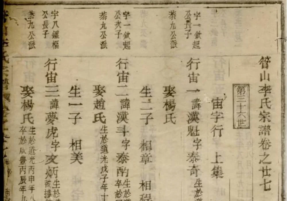 浙江台州仙居管山李氏宗谱电子版PDF下载-中华家谱网