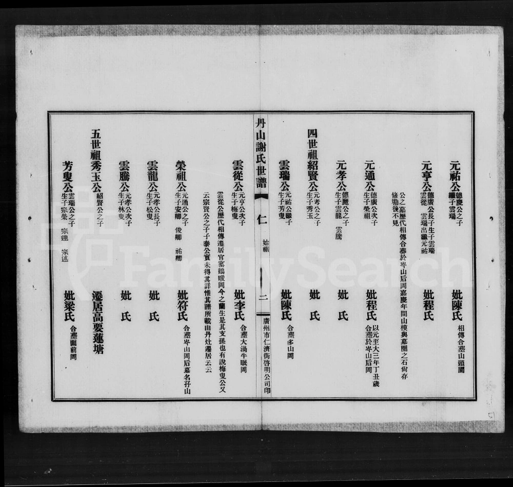 图片[5]-广东佛山南海区丹山谢氏世谱电子版PDF下载-中华家谱网