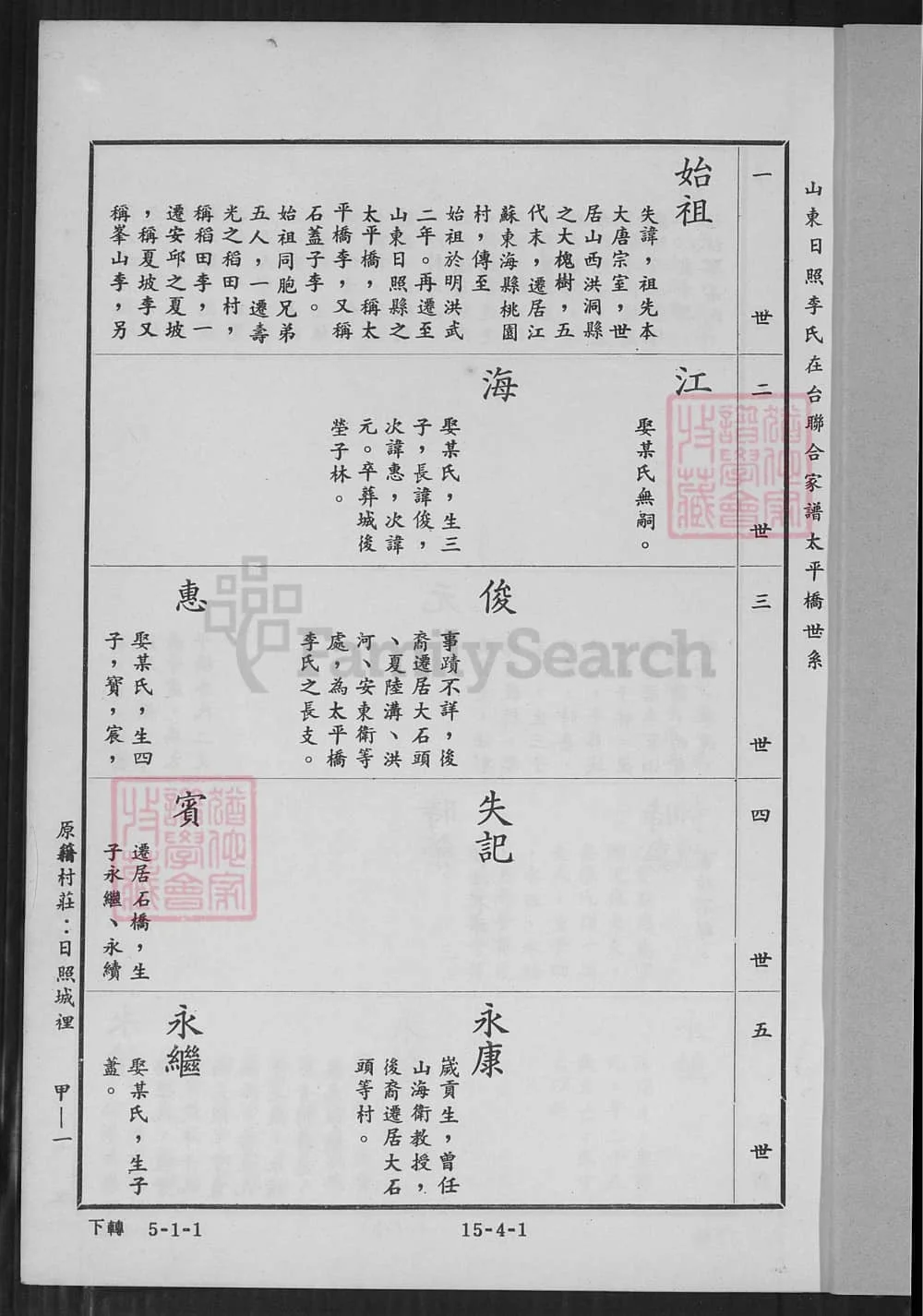 图片[7]-（台湾省）山东日照李氏在台联谱电子版PDF下载-中华家谱网