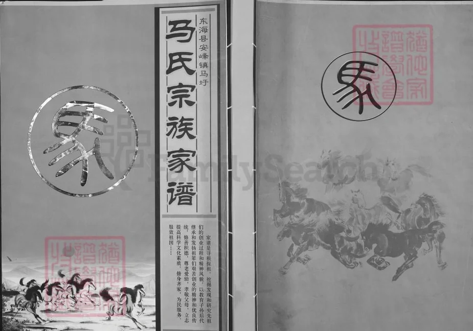 江苏连云港东海县安峰镇马圩马氏宗族家谱（伏波堂）电子版PDF下载-中华家谱网