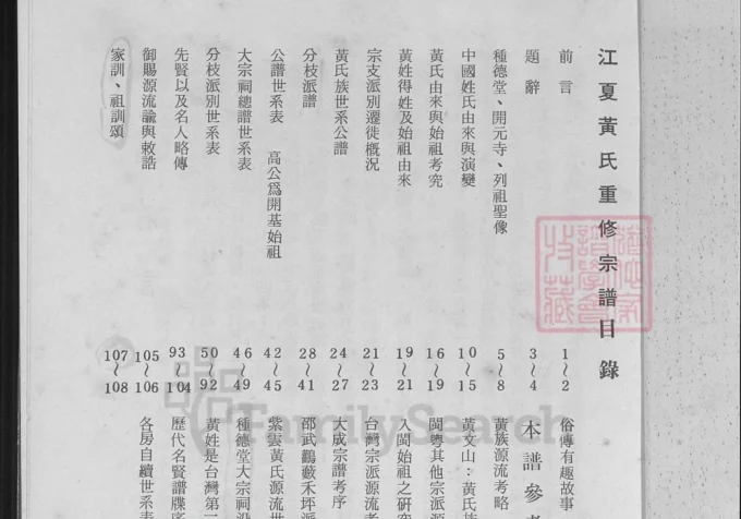 台湾江夏黄氏重修宗谱-中华家谱网