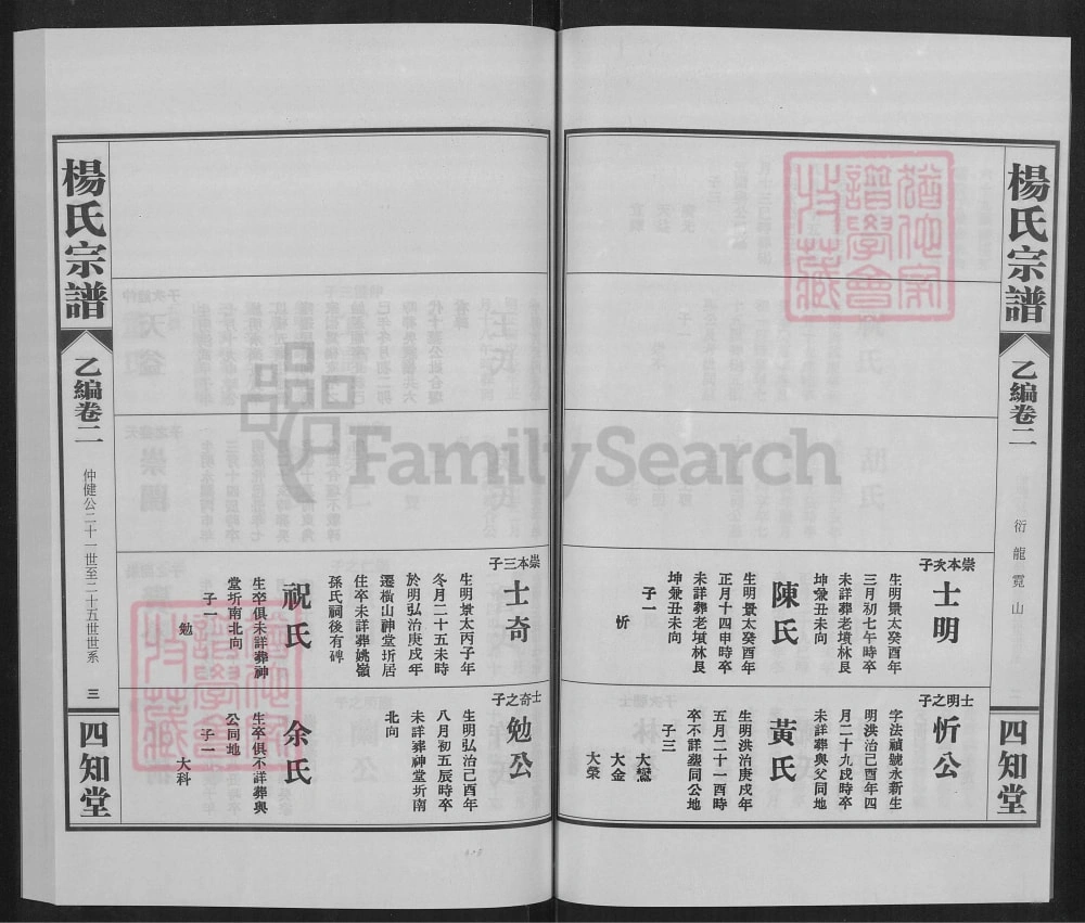 图片[7]-湖北武汉汉阳杨氏宗谱（四知堂）电子版PDF下载-中华家谱网