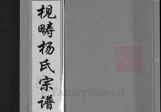 浙江义乌枧畴杨氏宗谱-中华家谱网
