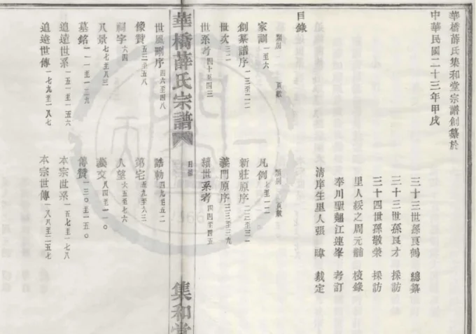 浙江宁波华桥薛氏宗谱（集和堂）-中华家谱网