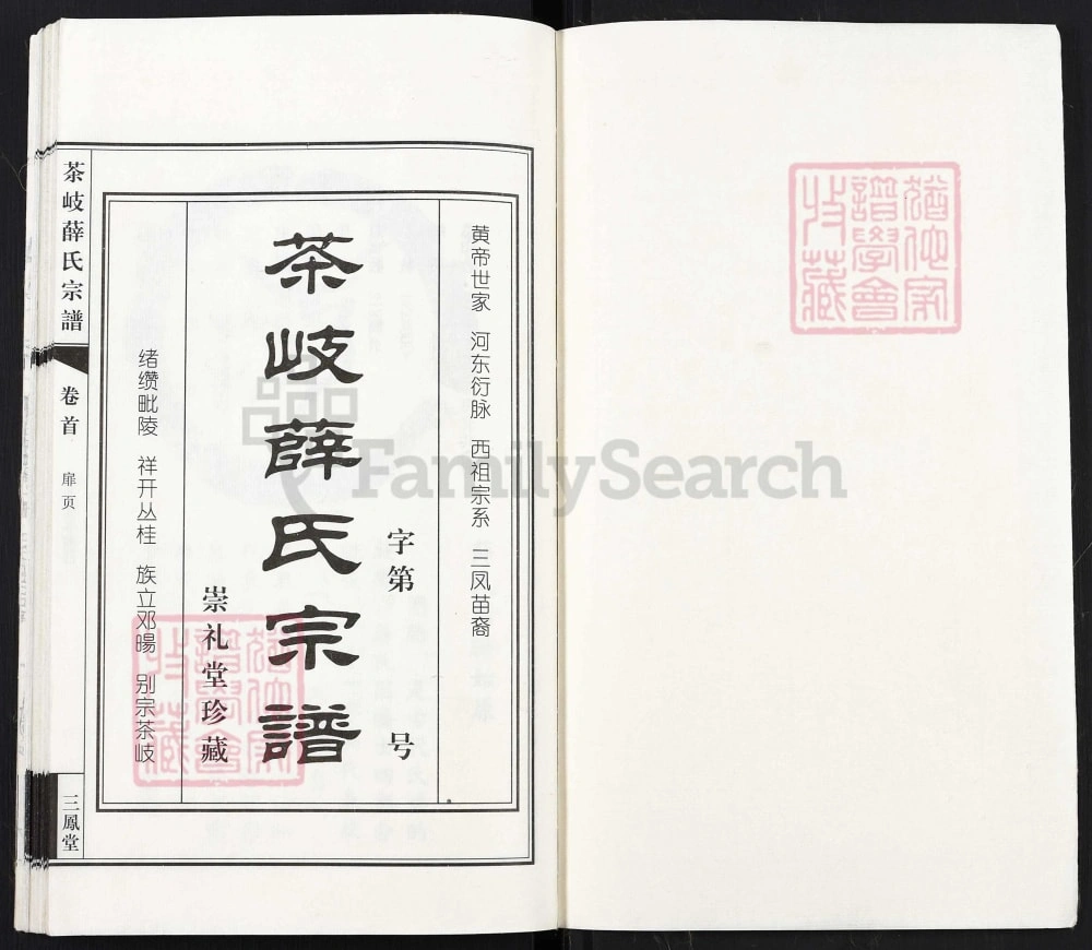 图片[2]-江苏江阴茶岐薛氏宗谱（三凤堂）电子版PDF下载-中华家谱网