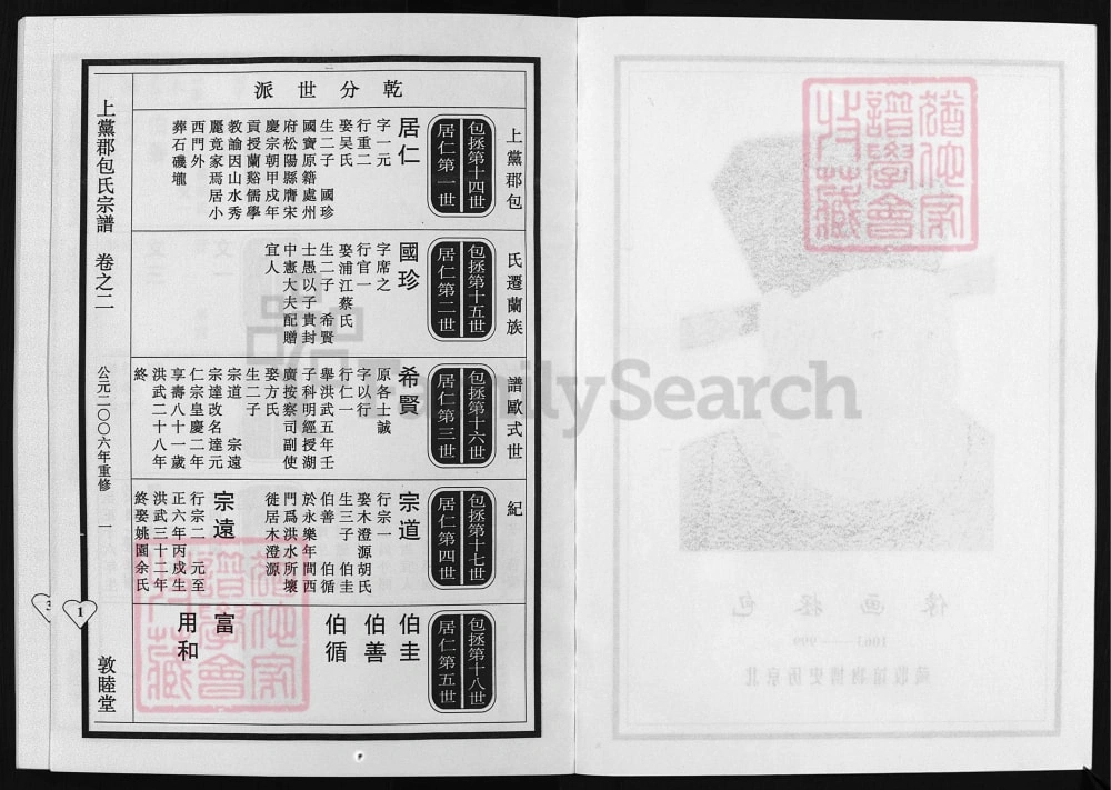 图片[2]-浙江兰溪上党郡包氏宗谱（敦睦堂）电子版PDF下载-中华家谱网