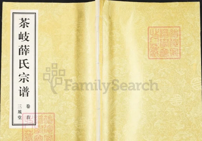 江苏江阴茶岐薛氏宗谱（三凤堂）-中华家谱网