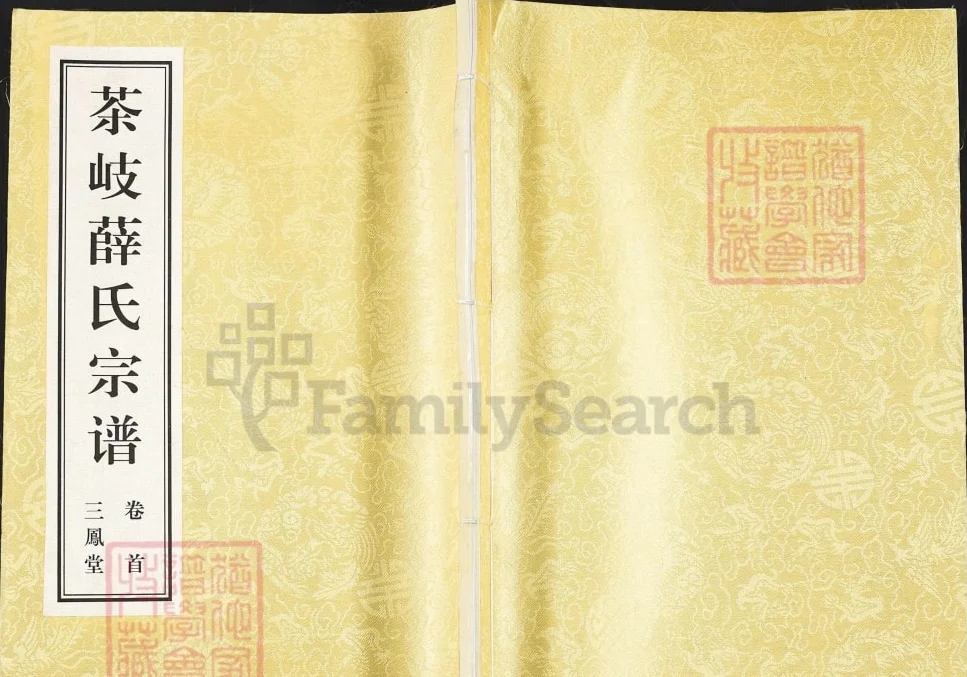 江苏江阴茶岐薛氏宗谱（三凤堂）电子版PDF下载-中华家谱网
