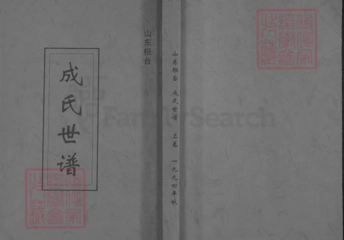 山东淄博桓台成氏世谱-中华家谱网