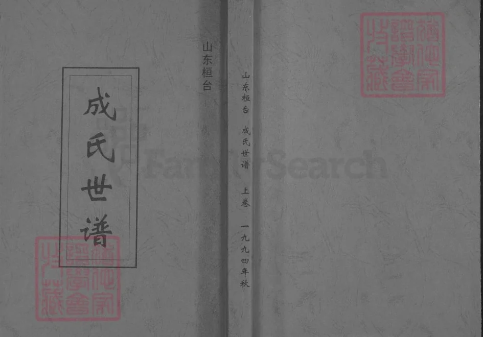 山东淄博桓台成氏世谱电子版PDF下载-中华家谱网