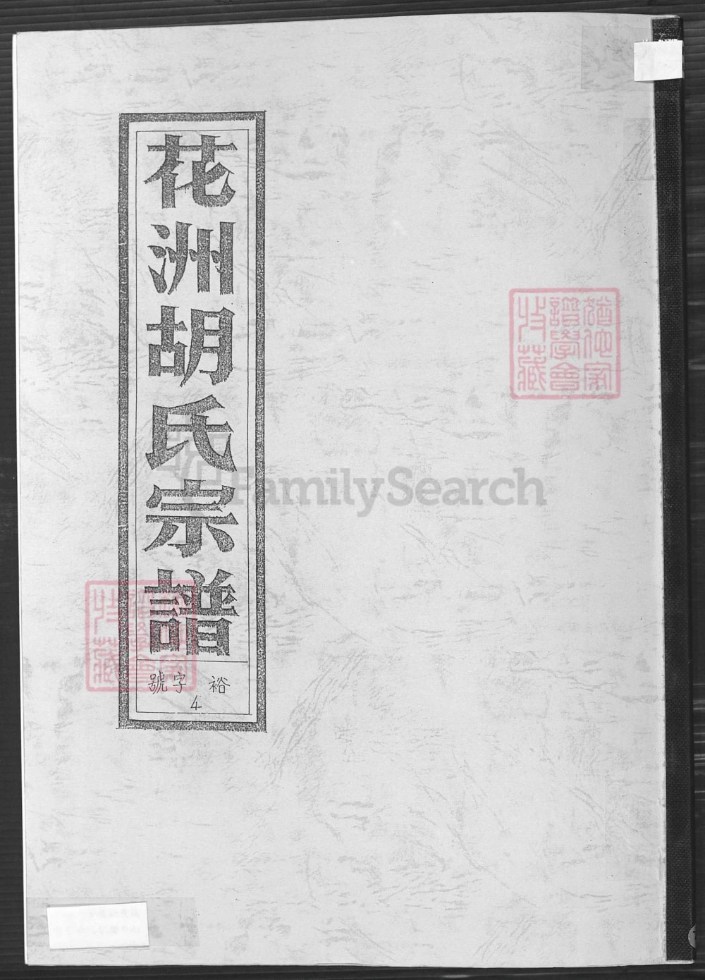 图片[1]-安徽芜湖南陵花洲胡氏宗谱（惠宗堂）电子版PDF下载-中华家谱网