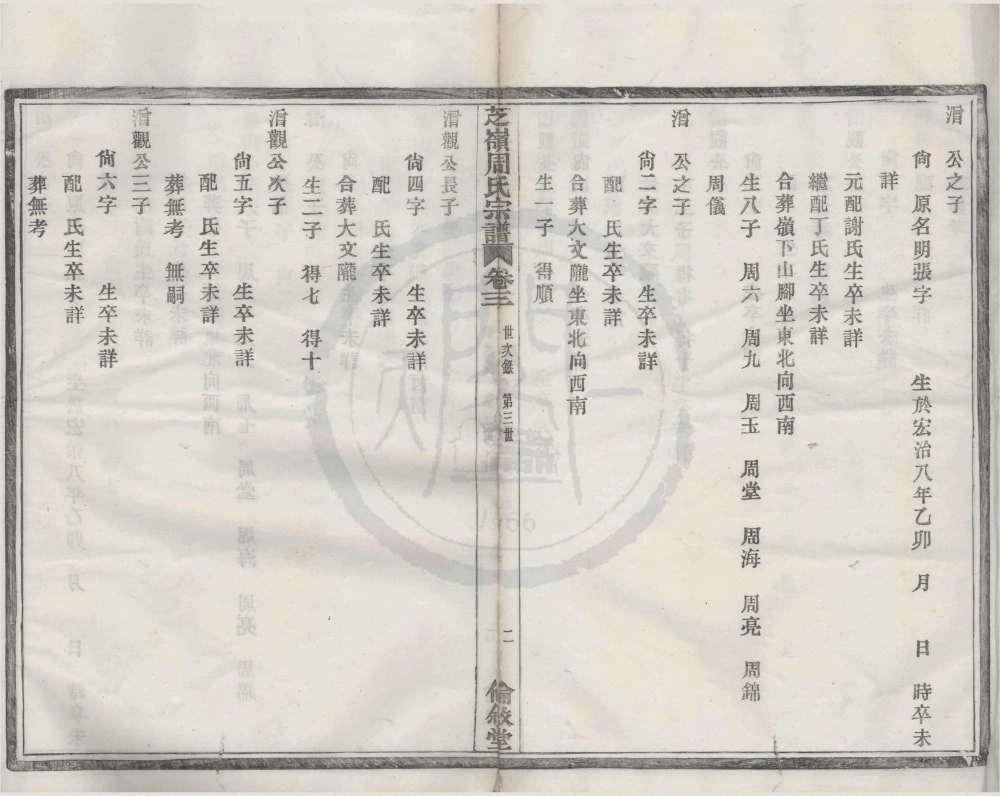 图片[7]-浙江宁波鄞州区章溪芝岭周氏宗谱（伦叙堂）电子版PDF下载-中华家谱网