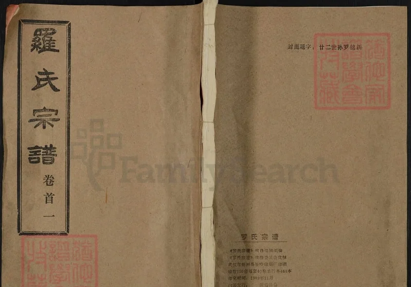湖北武汉新洲区罗氏宗谱（柏林堂）电子版PDF下载-中华家谱网