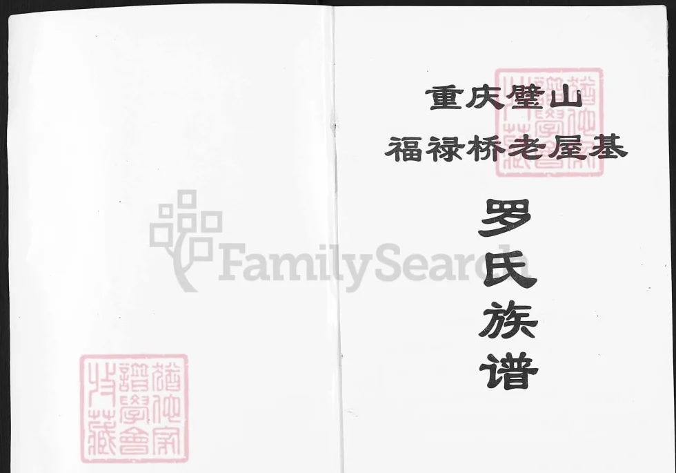 重庆璧山福禄桥老屋基罗氏族谱电子版PDF下载-中华家谱网