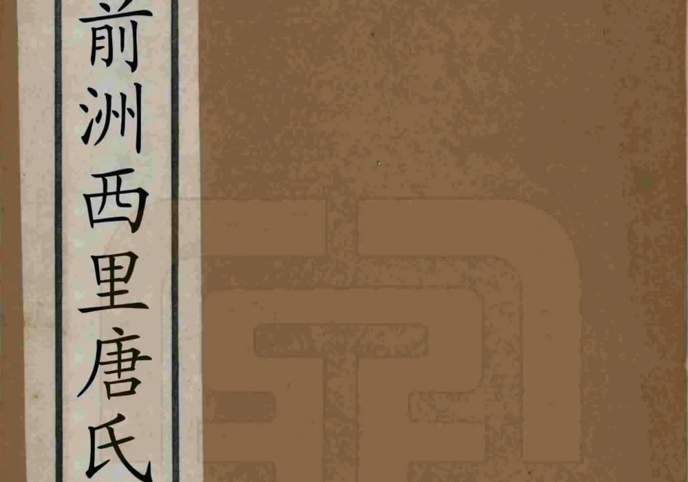 江苏无锡前洲西里唐氏宗谱（敬爱堂）电子版PDF下载-中华家谱网