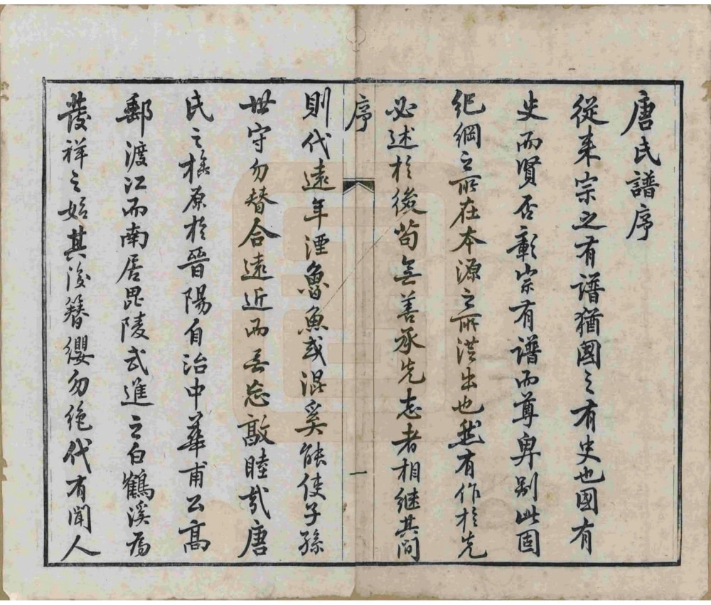 图片[2]-江苏江阴毗陵江邑太平桥唐氏支谱（务本堂）电子版PDF下载-中华家谱网