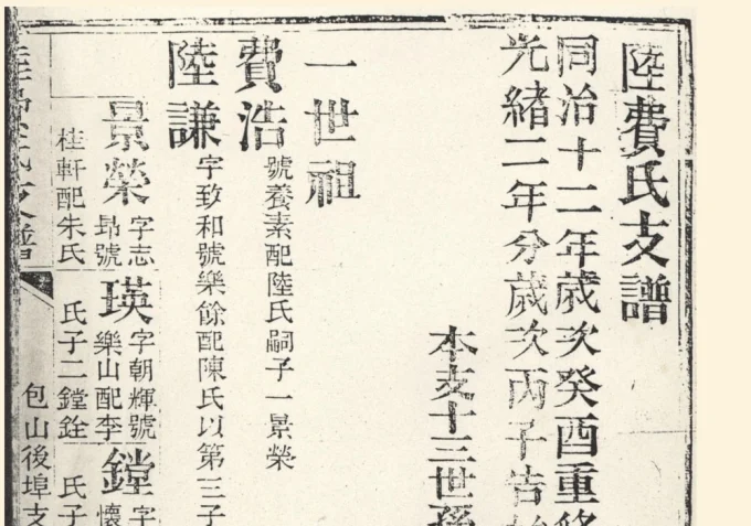 江苏苏州包山后埠支陆费氏支谱-中华家谱网