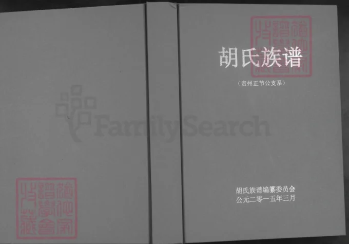 贵州毕节大方县胡氏族谱（贵州正杰公支系）-中华家谱网