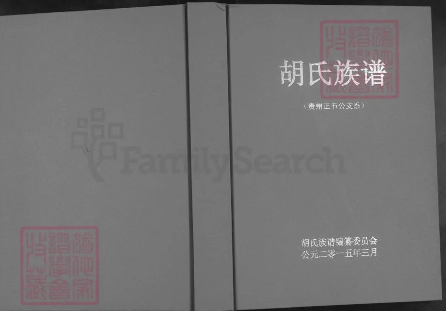 贵州毕节大方县胡氏族谱（贵州正杰公支系）电子版PDF下载-中华家谱网