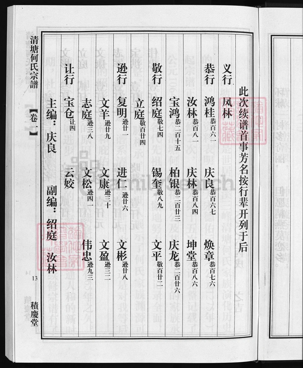 图片[3]-浙江兰溪清塘何氏宗谱（积庆堂，2006年本）电子版PDF下载-中华家谱网
