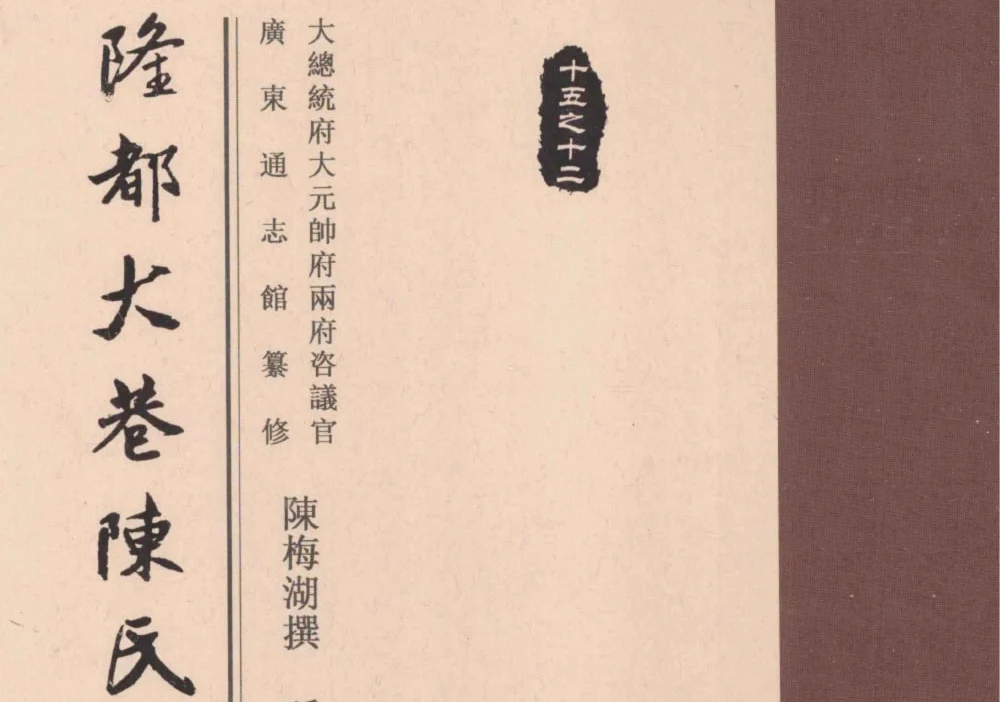 广东饶平(澄海)隆都大巷陈氏族谱电子版PDF下载-中华家谱网