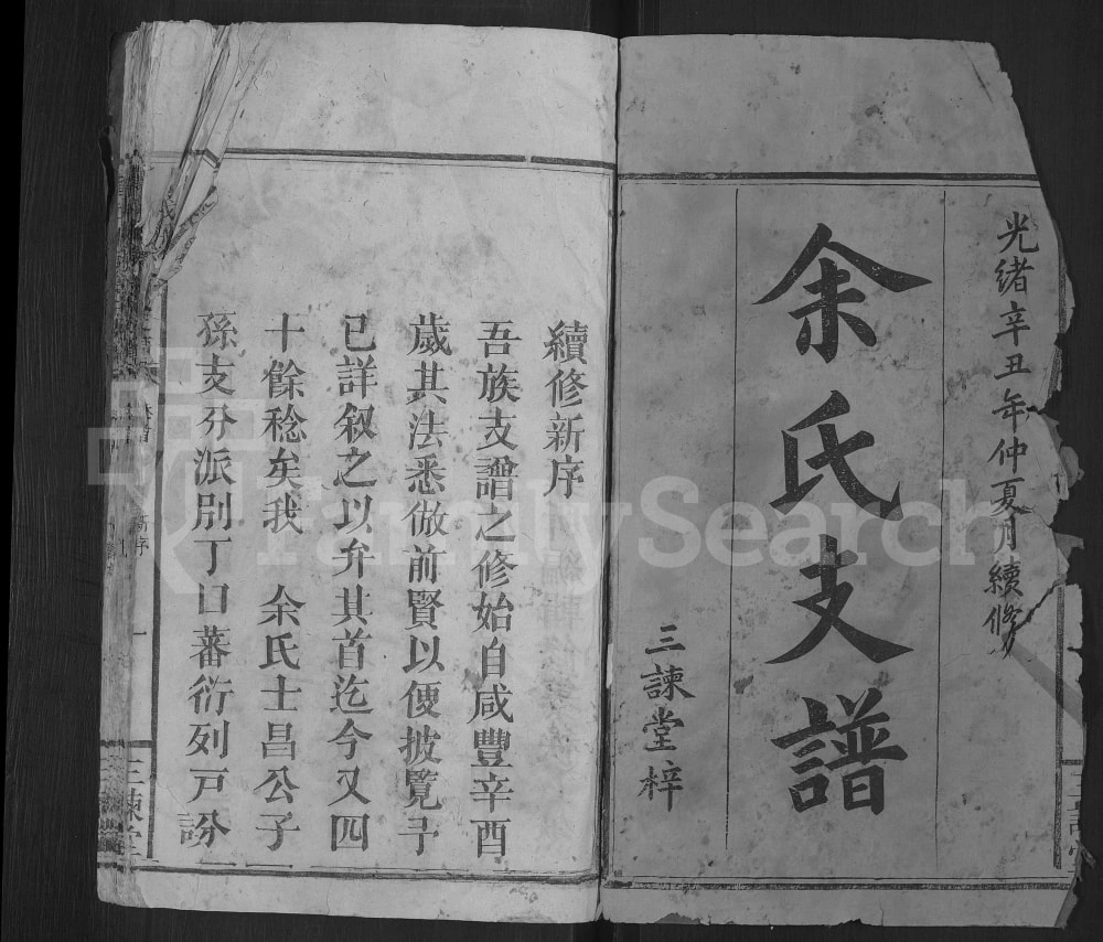 图片[1]-江西万载桃源余氏支谱（三谏堂）电子版PDF下载-中华家谱网