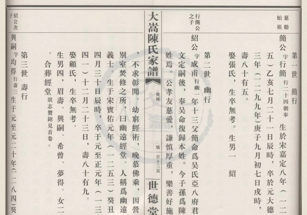 浙江宁波鄞州大嵩陈氏家谱（世德堂）电子版PDF下载-中华家谱网