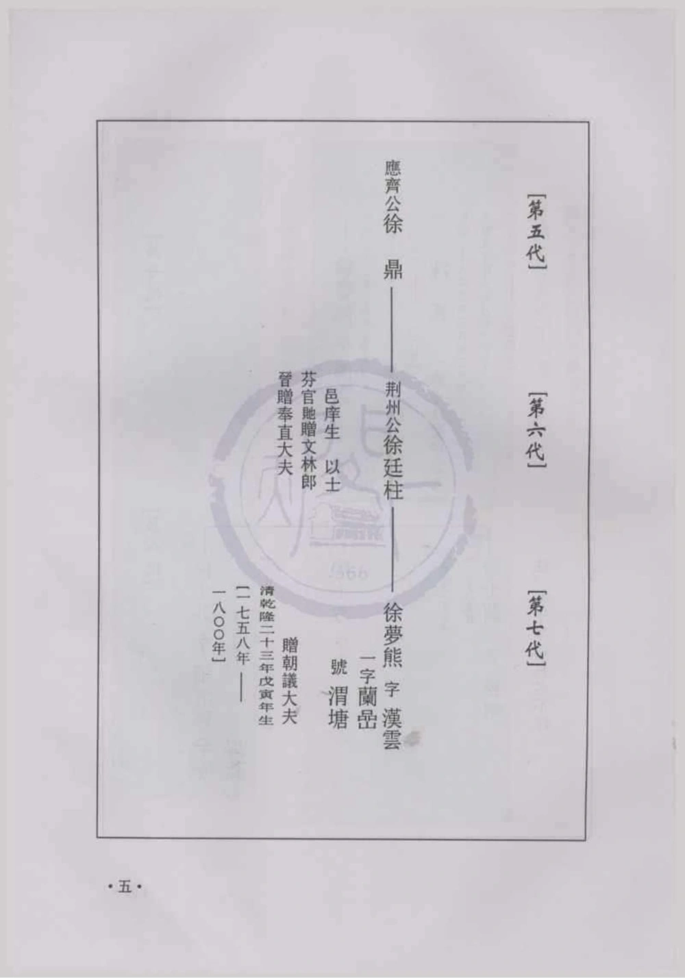 图片[5]-浙江平湖徐氏宗脉初稿电子版PDF下载-中华家谱网