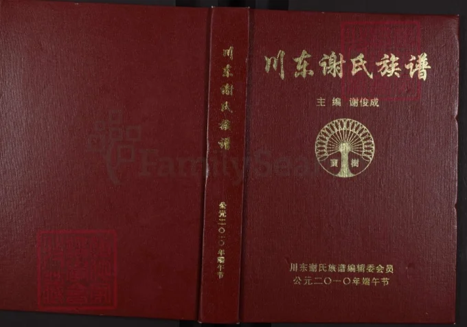 四川达州大竹县川东谢氏族谱电子版PDF下载-中华家谱网