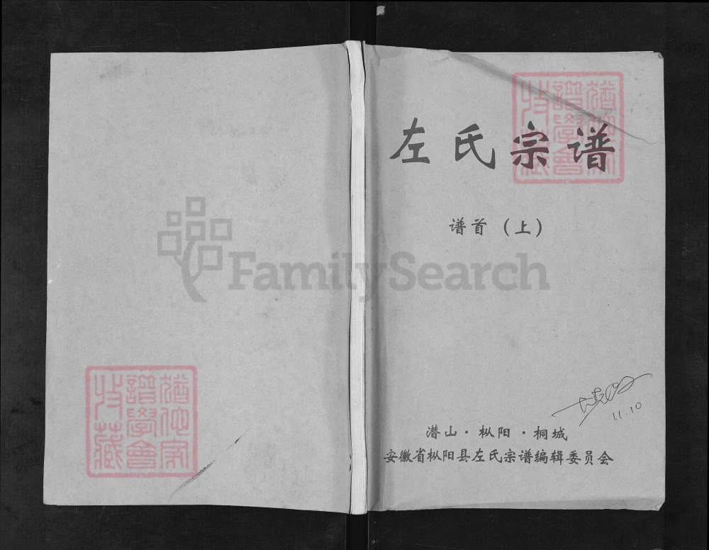 图片[1]-安徽潜山枞阳桐城左氏宗谱电子版PDF下载-中华家谱网