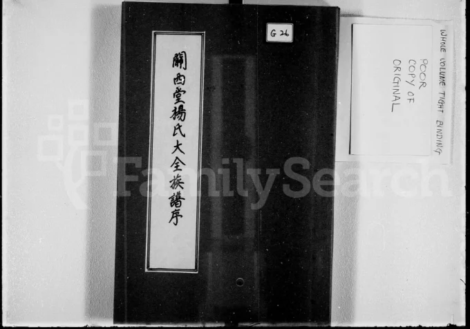 广东梅州梅县关西堂杨氏大全族谱电子版PDF下载-中华家谱网