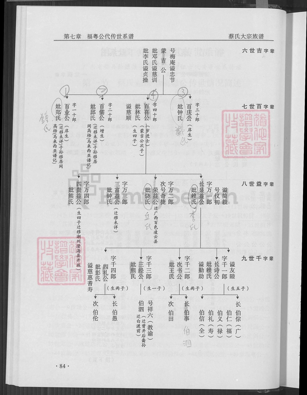 图片[5]-广东梅州蔡氏大宗族谱福粤公支系谱（济阳堂）电子版PDF下载-中华家谱网