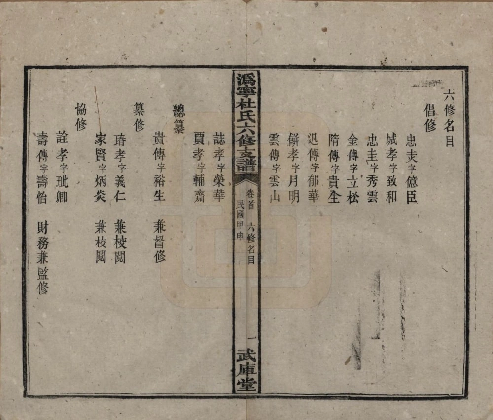 图片[4]-湖南长沙宁乡县沩宁杜氏六修支谱（武库堂）电子版PDF下载-中华家谱网