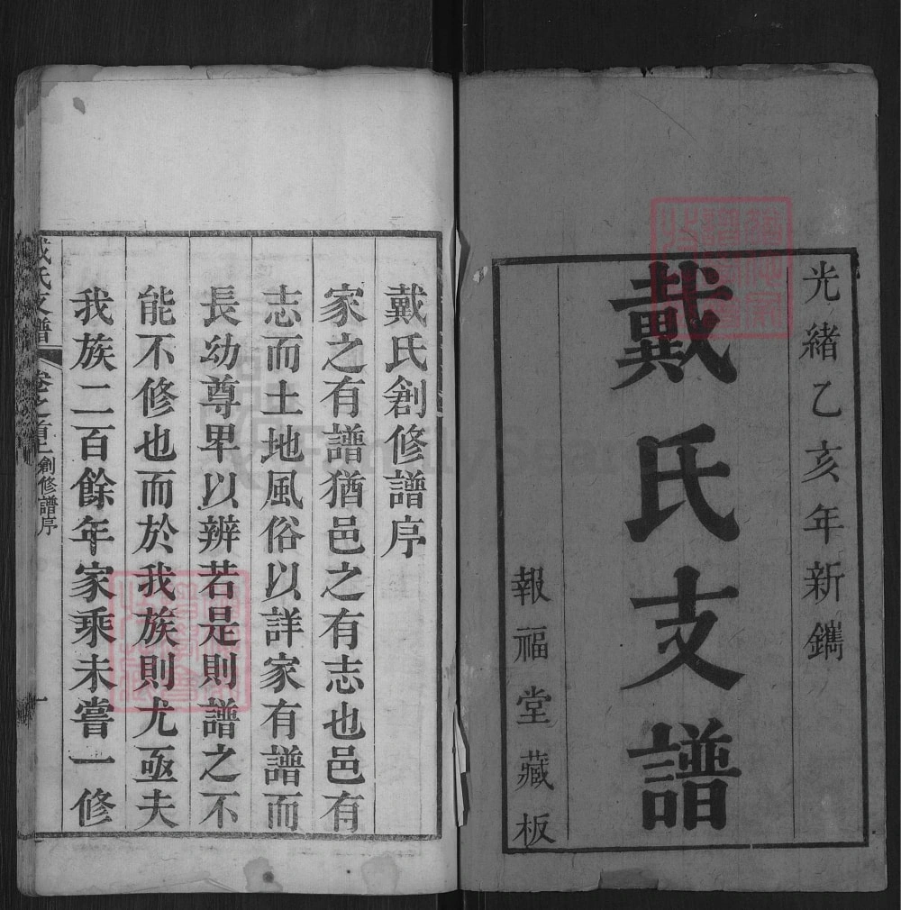 图片[1]-湖北红安戴氏支谱电子版PDF下载-中华家谱网