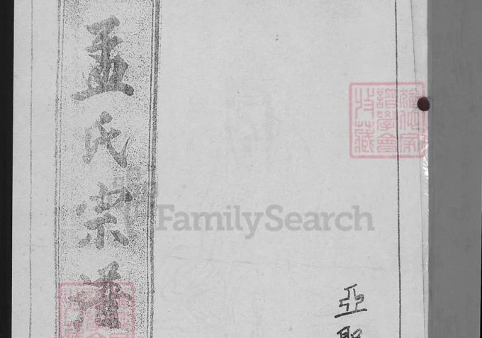 江苏盐城阜宁县孟氏宗谱鹏公二世洋公支谱（亚圣堂）-中华家谱网