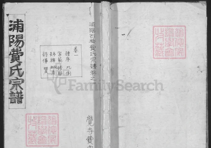 浙江金华浦江县浦阳石桥费氏宗谱-中华家谱网