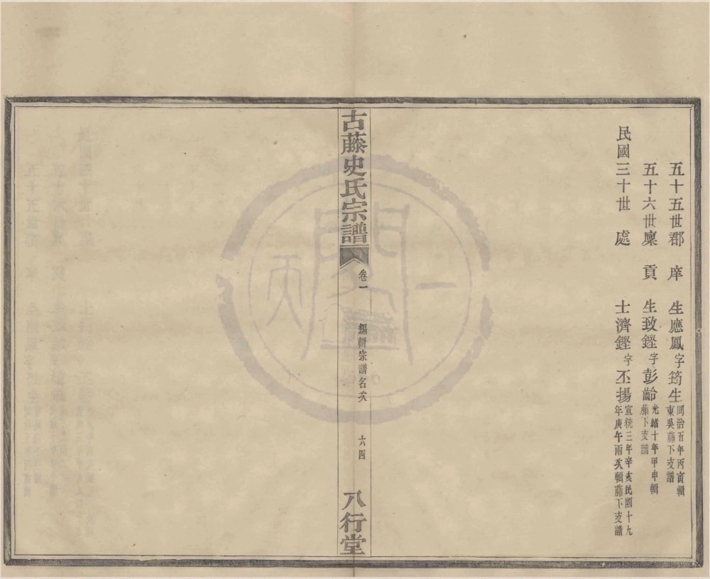 图片[3]-浙江宁波四明古藤史氏宗谱（八行堂）电子版PDF下载-中华家谱网