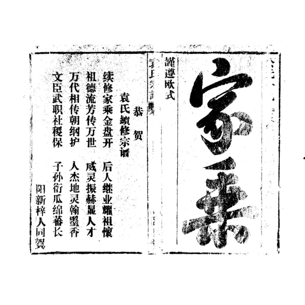 图片[1]-湖北黄石阳新县袁氏宗谱（卧雪堂）电子版PDF下载-中华家谱网