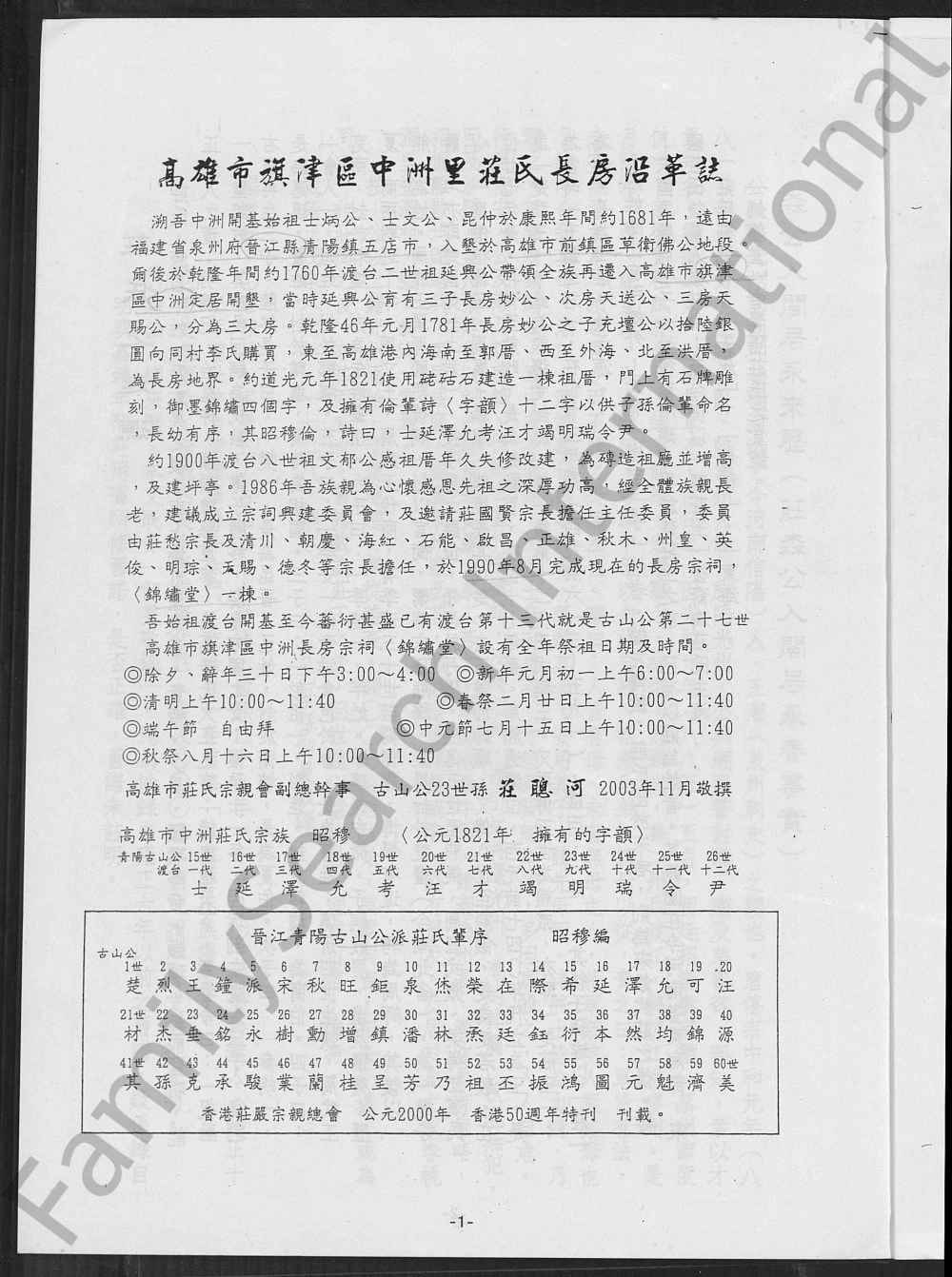 图片[2]-台湾高雄旗津区中洲里庄氏族谱（锦绣堂）电子版PDF下载-中华家谱网